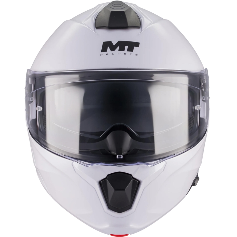 Atlenkiamas motociklo šalmas MT Genesis R SV A0 baltas