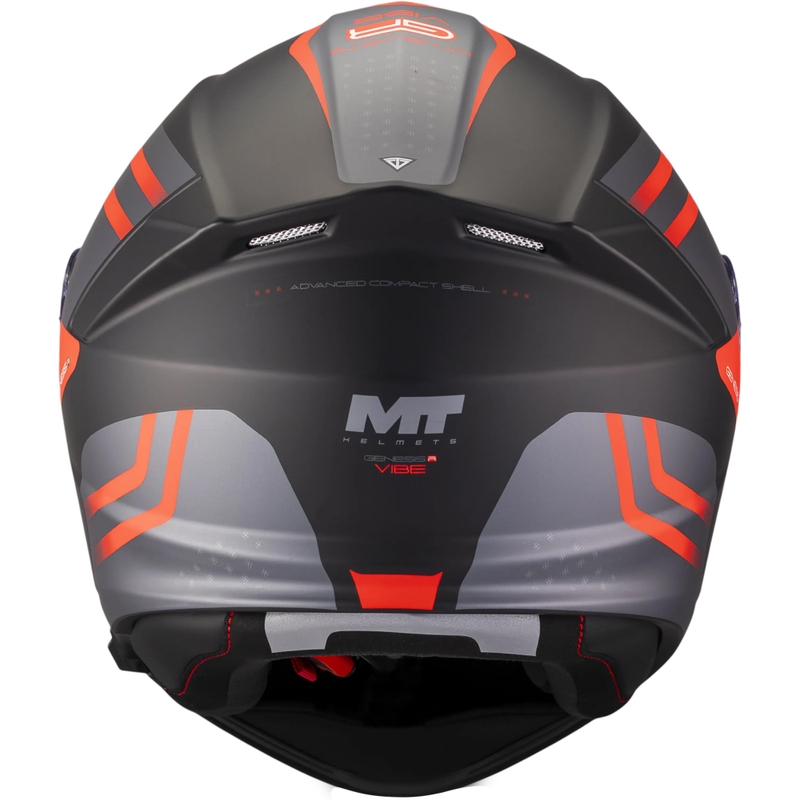 Atlenkiamas motociklo šalmas MT Genesis R SV Vibe B5 matinės juodos-pilkos-raudonos spalvos