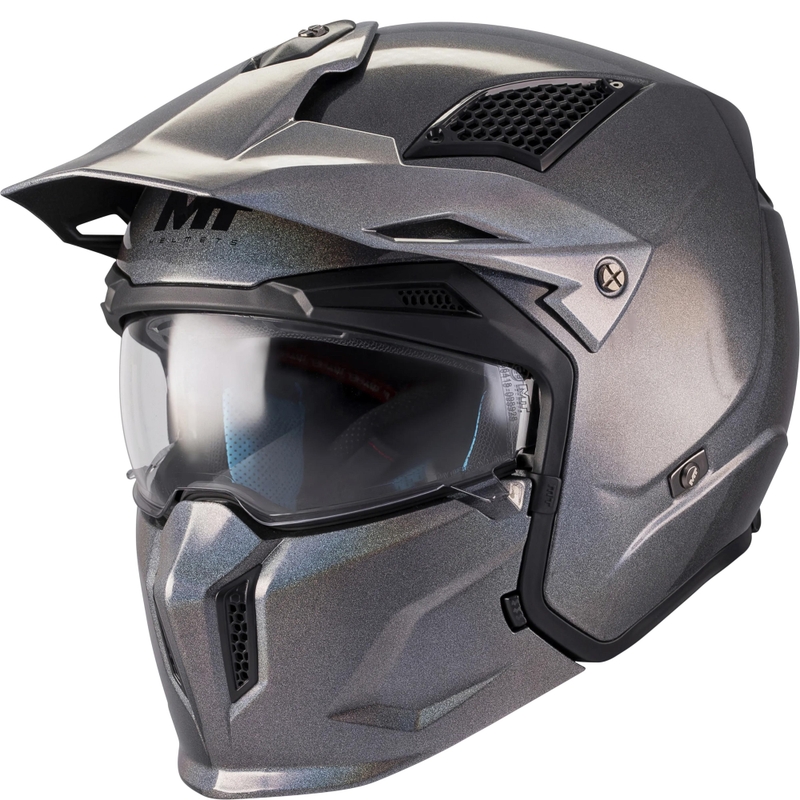 Modulinis motociklo šalmas MT Streetfighter SV S Special Pure T2 blizgi daugiaspalvis