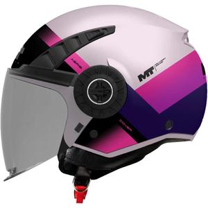 Atviras motociklo šalmas MT Aeris Cover C8 matinės rožinės-violetinės spalvos
