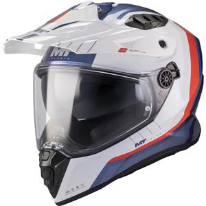 Enduro motociklo šalmas MT Track SV Nomad C0 mėlyna-balta-raudona