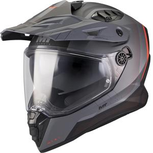 Enduro motociklo šalmas MT Track SV Nomad B25 matinė juoda-pilka-raudona