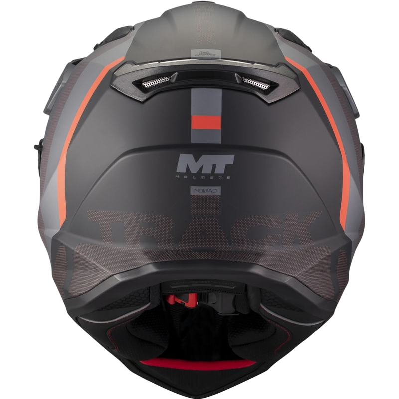 Enduro motociklo šalmas MT Track SV Nomad B25 matinė juoda-pilka-raudona