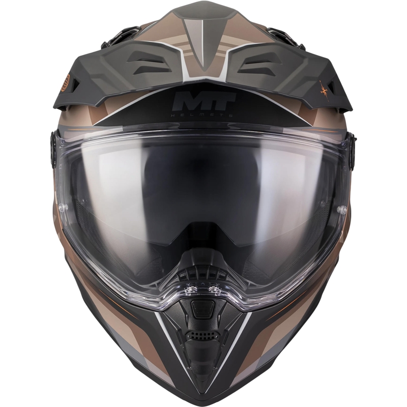 Enduro motociklo šalmas MT Track SV Questor B9 matinė juoda-ruda