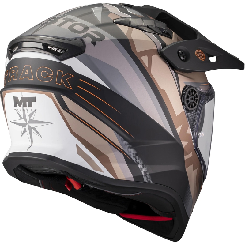 Enduro motociklo šalmas MT Track SV Questor B9 matinė juoda-ruda