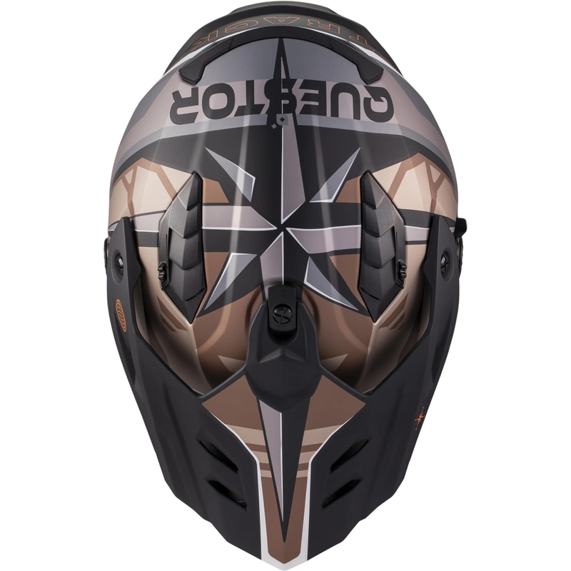 Enduro motociklo šalmas MT Track SV Questor B9 matinė juoda-ruda