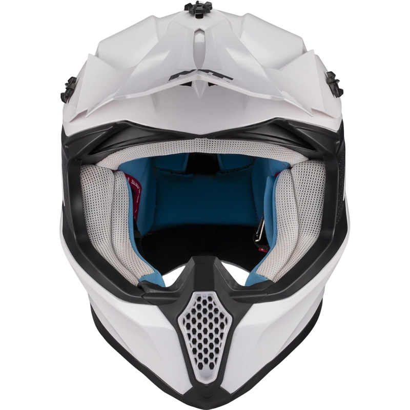 Motokroso šalmas MT Falcon S Pure A0 baltas
