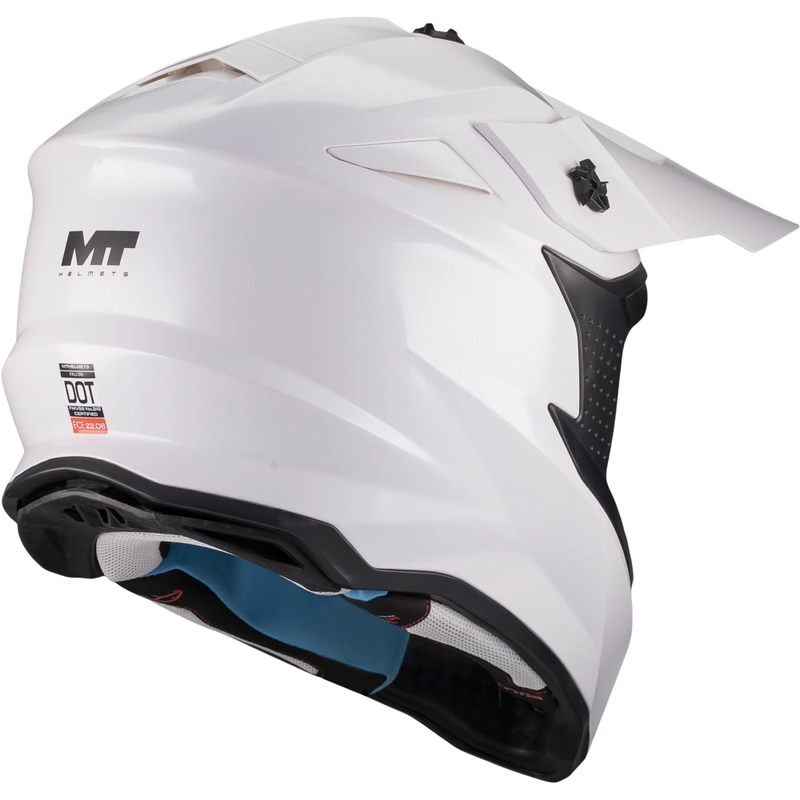 Motokroso šalmas MT Falcon S Pure A0 baltas