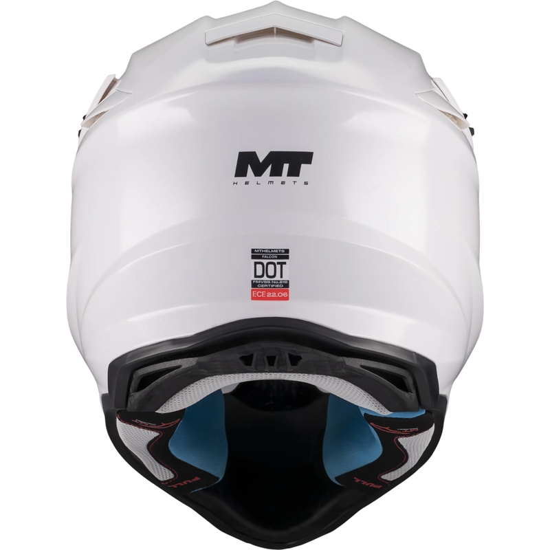 Motokroso šalmas MT Falcon S Pure A0 baltas