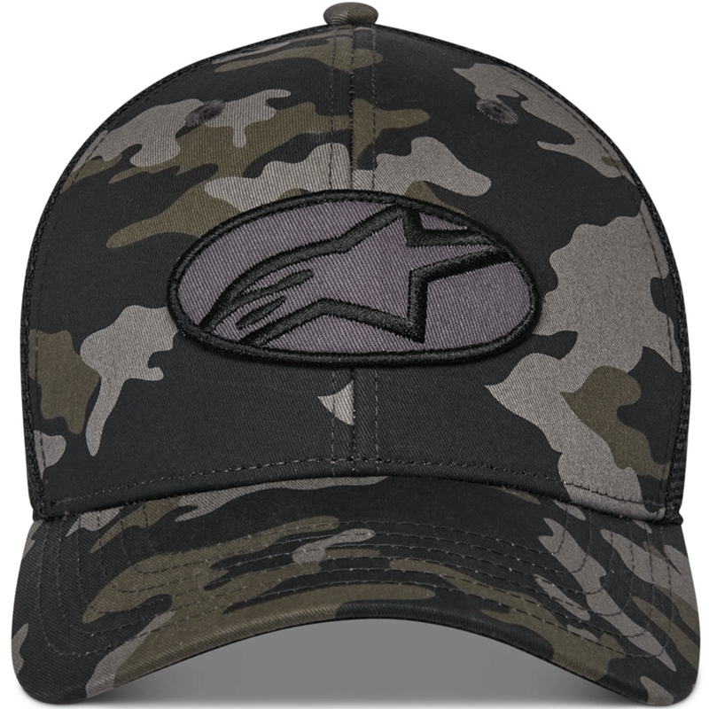 Alpinestars Oblique Camo Trucker kepuraitė, juoda-kamufliažinė-juoda