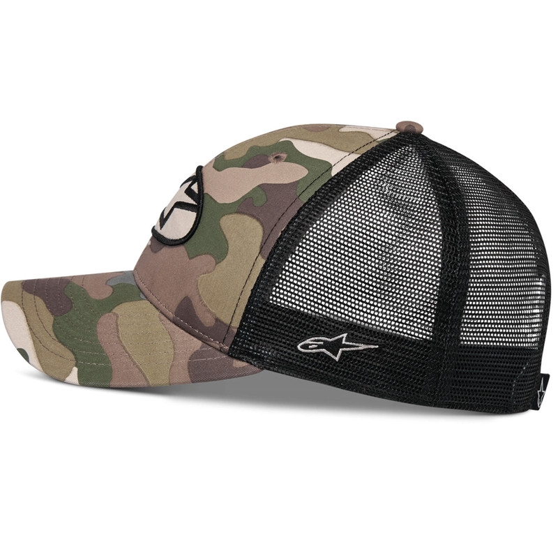 Alpinestars Oblique Camo Trucker kepuraitė, žalia-kamufliažinė-juoda