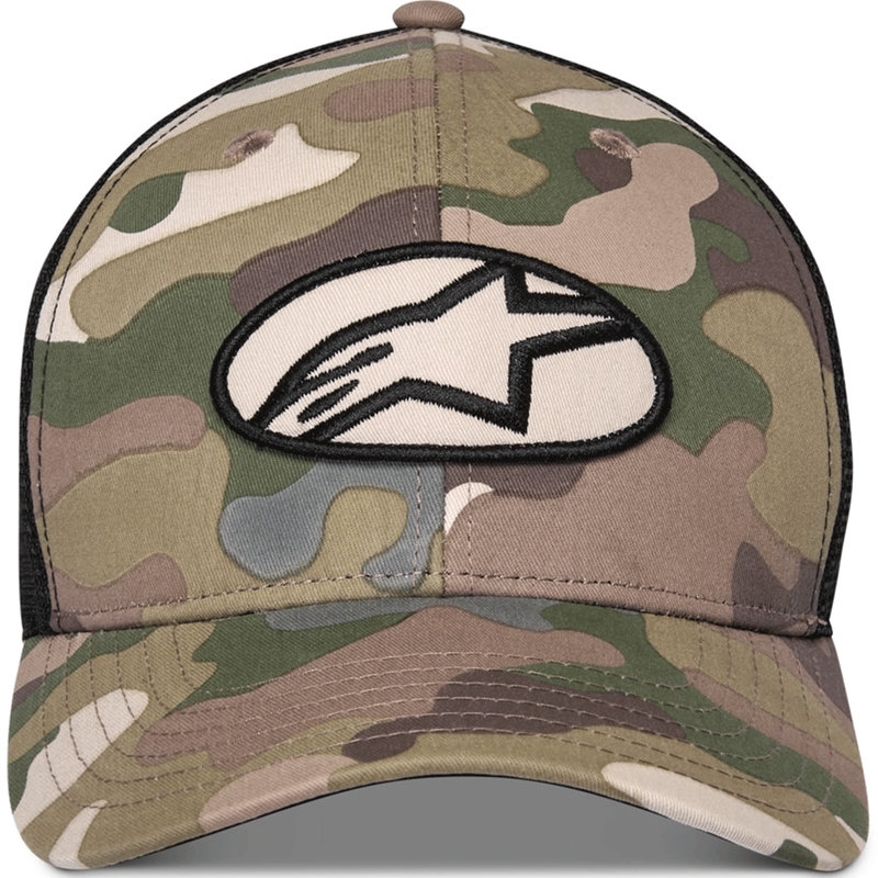 Alpinestars Oblique Camo Trucker kepuraitė, žalia-kamufliažinė-juoda