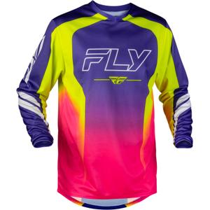 Motokroso marškinėliai FLY Racing F-16 Raze violetiniai-raudoni-geltoni
