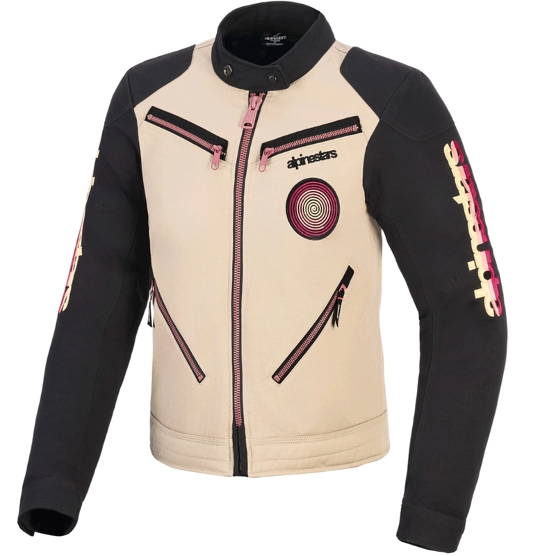 „Alpinestars Stella Grace“ moteriška motociklo striukė, smėlio-juoda-daugiaspalvė