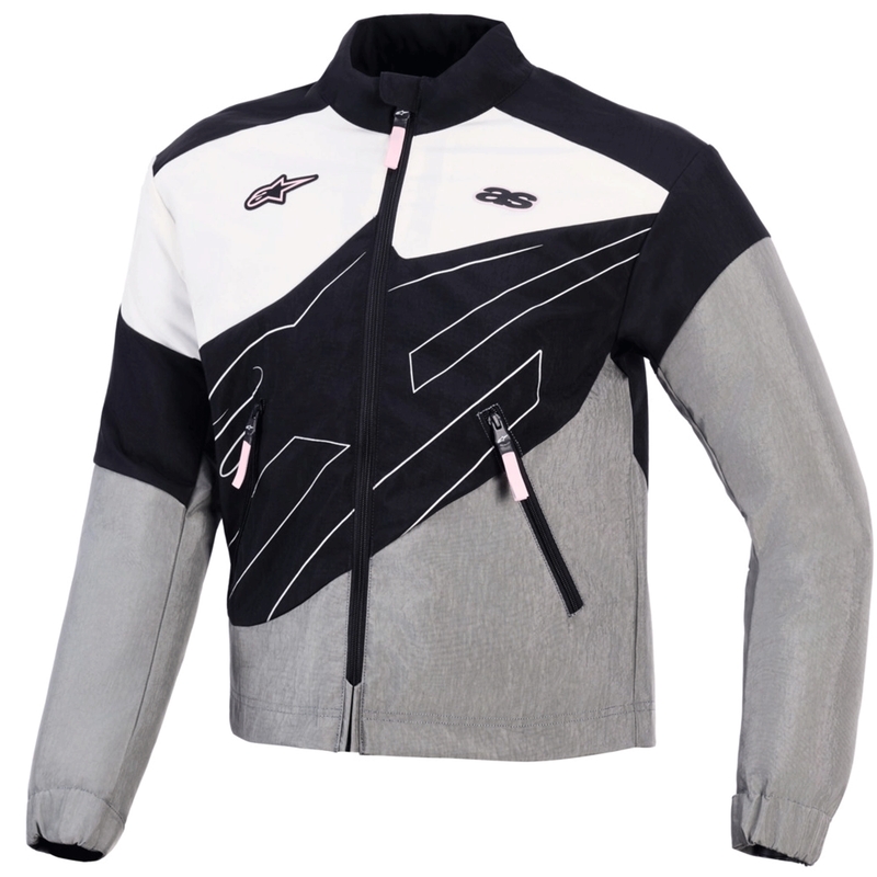 Alpinestars Stella Moshell moteriška motociklo striukė, juoda-pilka-balta-rožinė