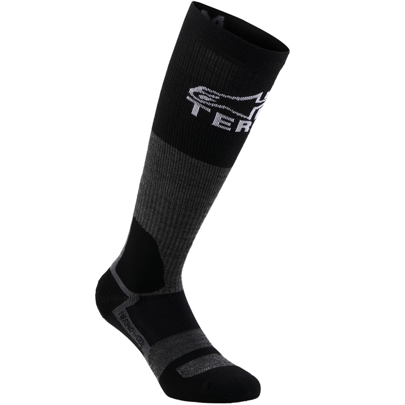 Alpinestars AT 8 merino kojinės pilkai juodos