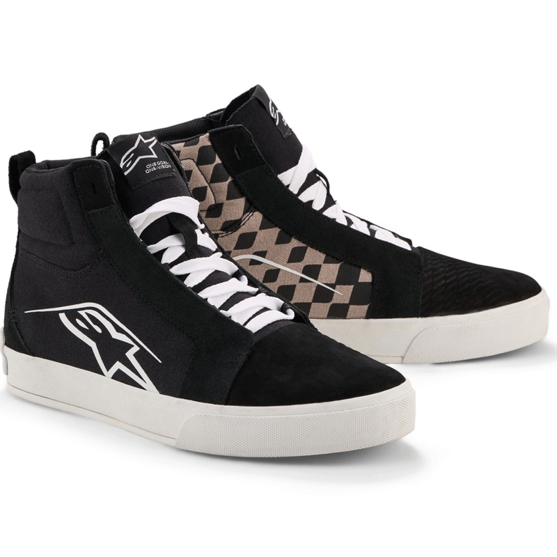 Alpinestars Ride-63 drobiniai motociklo batai juodi-šviesiai pilki