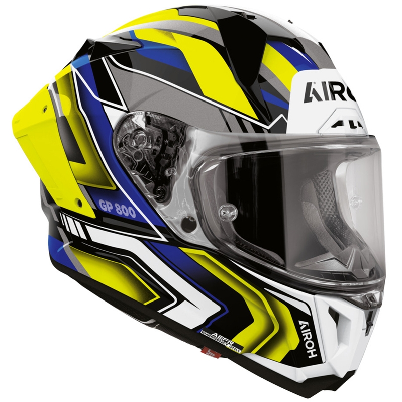 Airoh GP 800 Volt uždaras motociklo šalmas matinės geltonos spalvos
