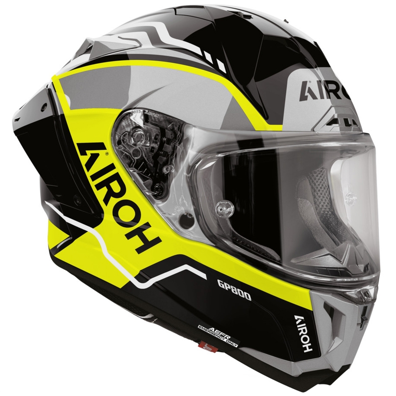 Airoh GP 800 Lane uždaras motociklo šalmas, fluorescencinis geltonas