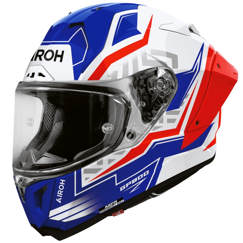 Airoh GP 800 Victory uždaras motociklo šalmas mėlynai raudonas