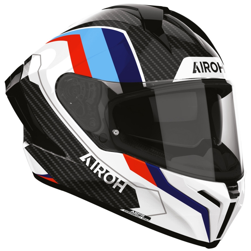 Airoh Matryx Carbon Rank uždaras motociklo šalmas juoda-balta-mėlyna