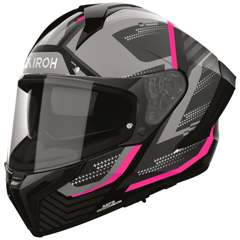 Airoh Matryx Starburst uždaras motociklo šalmas matinė rožinė
