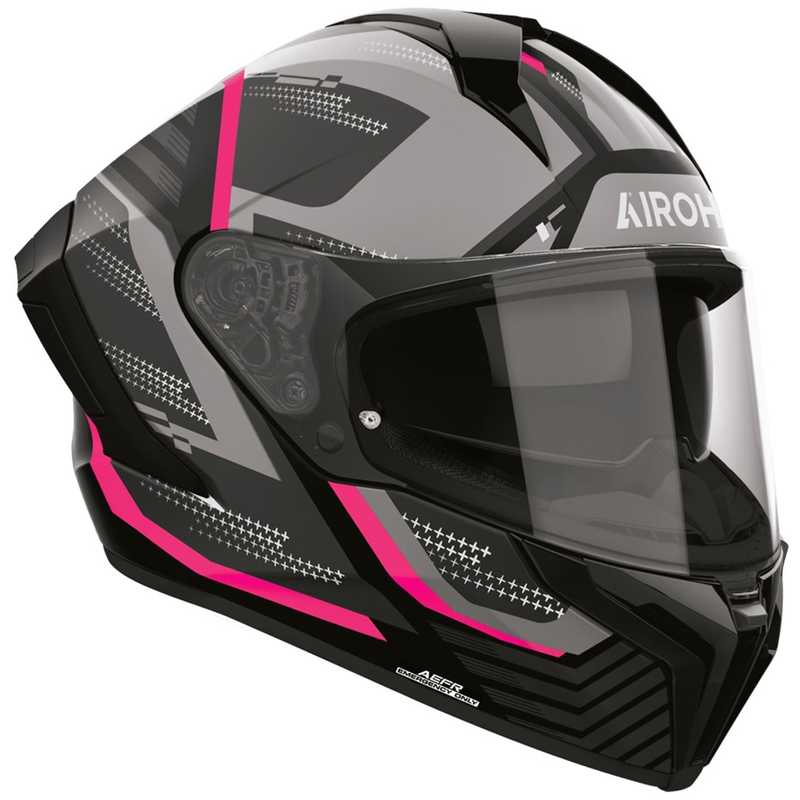 Airoh Matryx Starburst uždaras motociklo šalmas matinė rožinė
