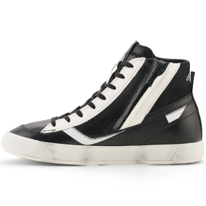 Alpinestars Stated Flair motociklo batai juodi-balti