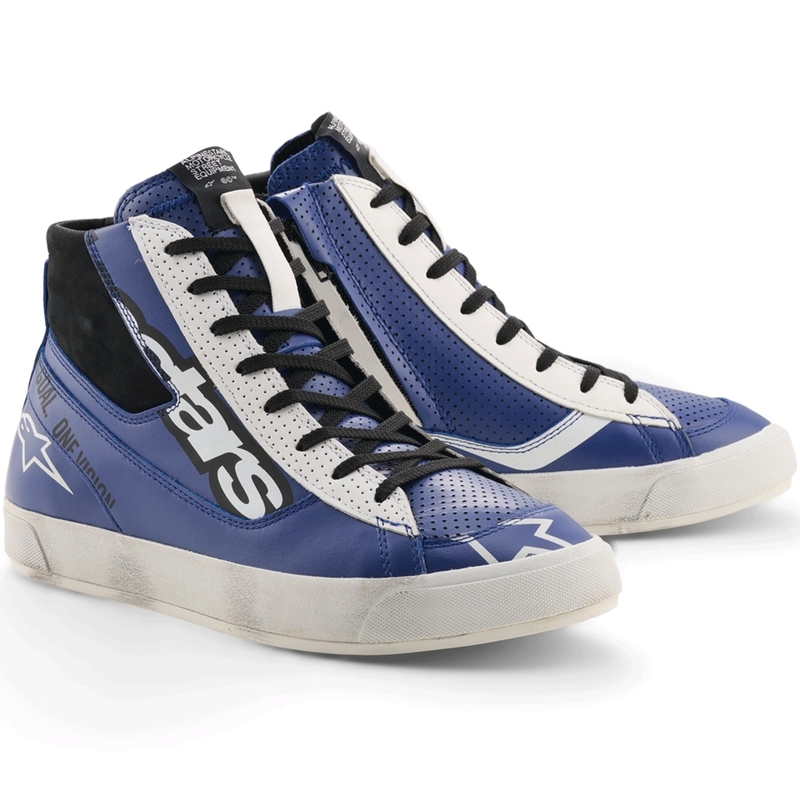 Alpinestars Stated Flair motociklo batai mėlyni-balti-juodi