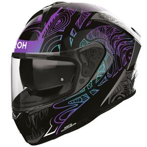 Airoh Spark 2 Silk uždaras motociklo šalmas juodas-violetinis