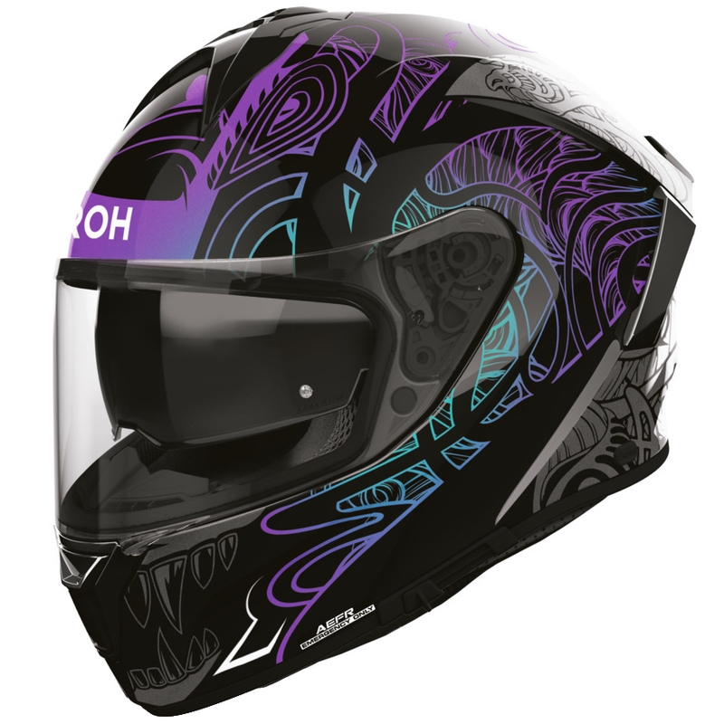 Airoh Spark 2 Silk uždaras motociklo šalmas juodas-violetinis