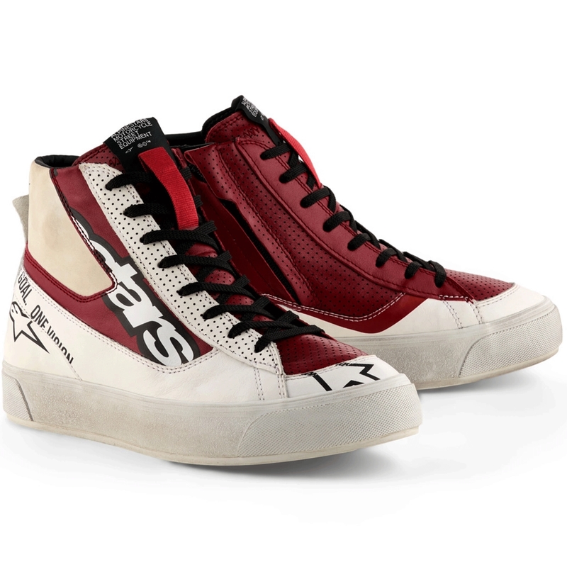 Alpinestars Stella Stated Flair moteriški motociklo batai, balti-raudoni
