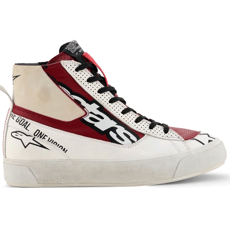 Alpinestars Stella Stated Flair moteriški motociklo batai, balti-raudoni