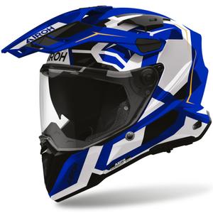 Enduro motociklo šalmas Airoh Commander 2 polar mėlynas