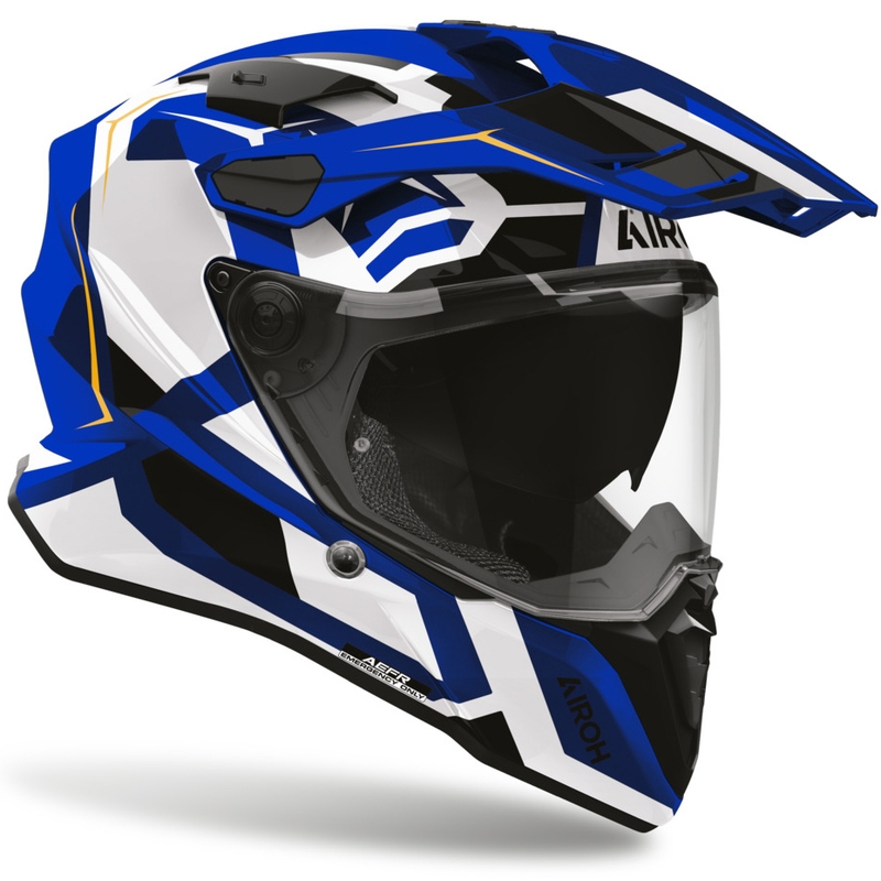 Enduro motociklo šalmas Airoh Commander 2 polar mėlynas