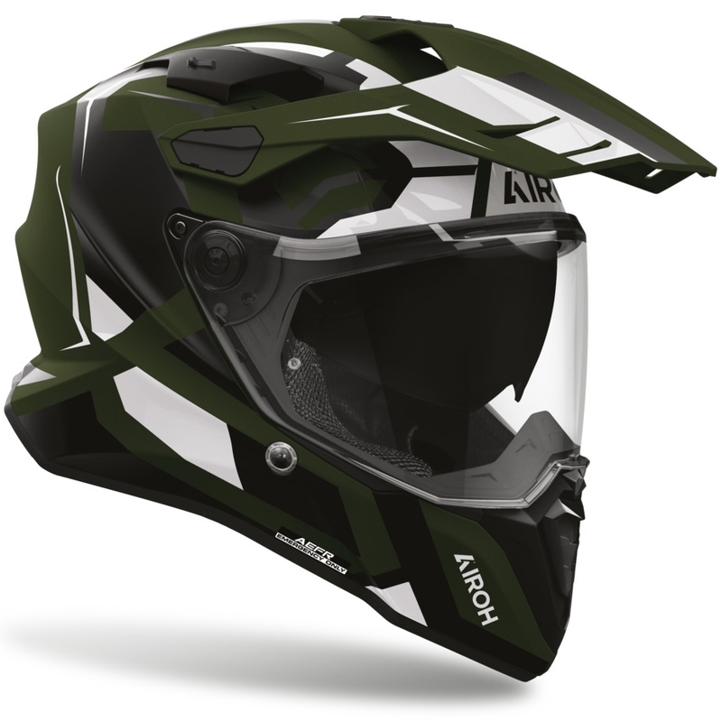 Airoh Commander 2 Polar uždaras motociklo šalmas matinė žalia