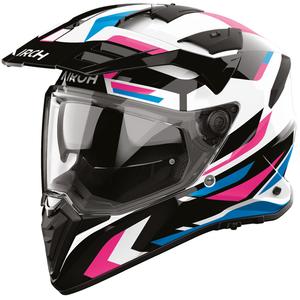 Enduro motociklo šalmas Airoh BADX-X Glitch rožinis