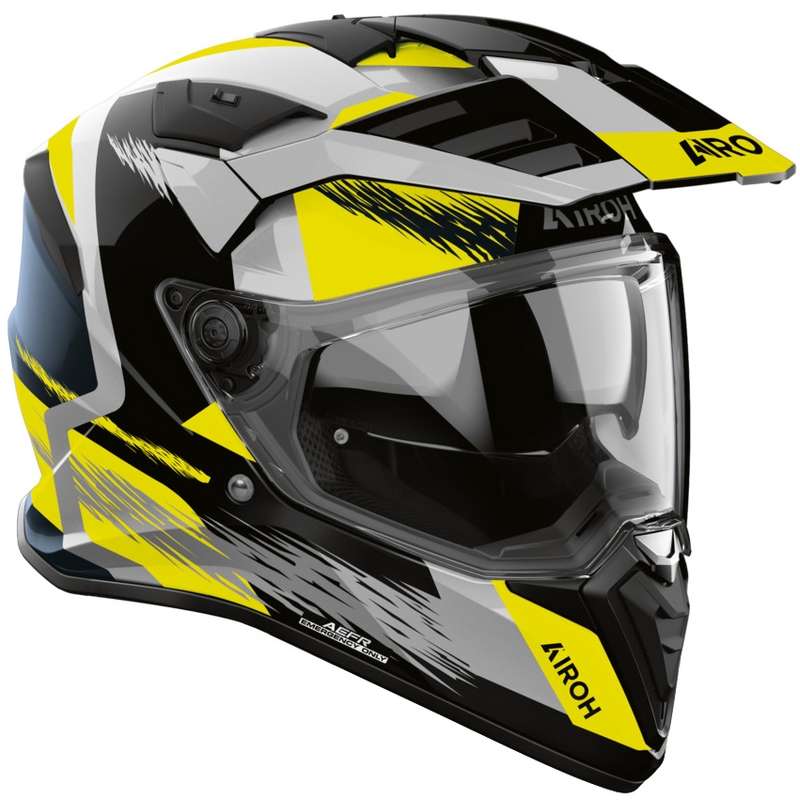 Enduro motociklo šalmas Airoh BADX-X Airspeed geltonas