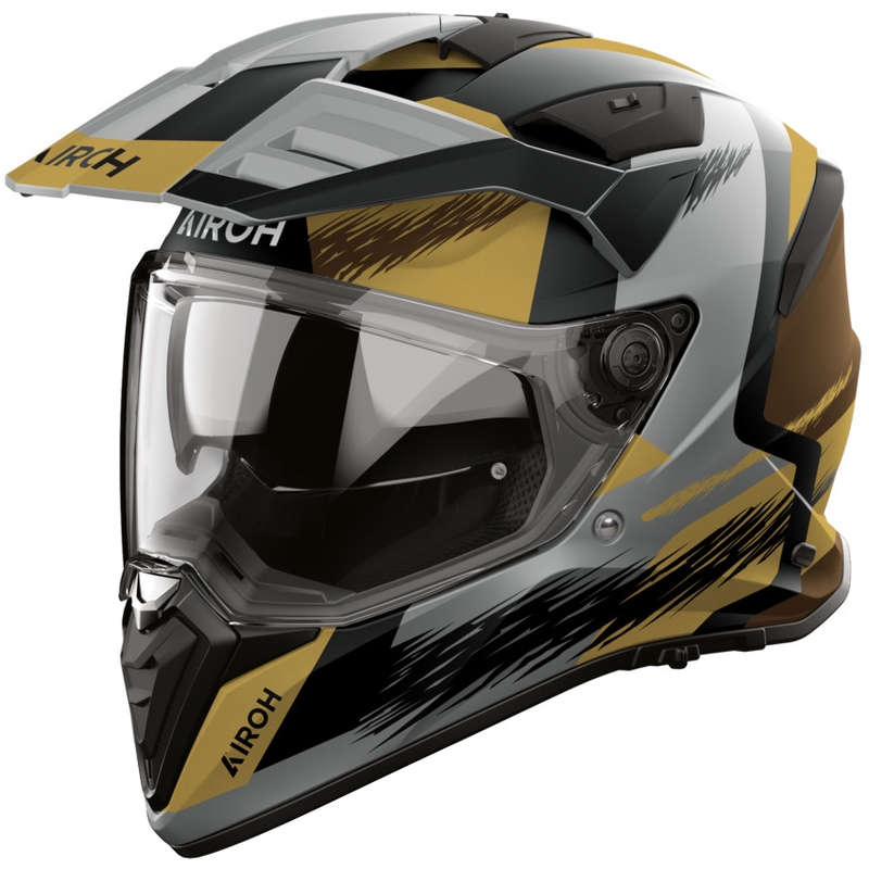 Enduro motociklo šalmas Airoh BADX-X Airspeed matinis smėlinis