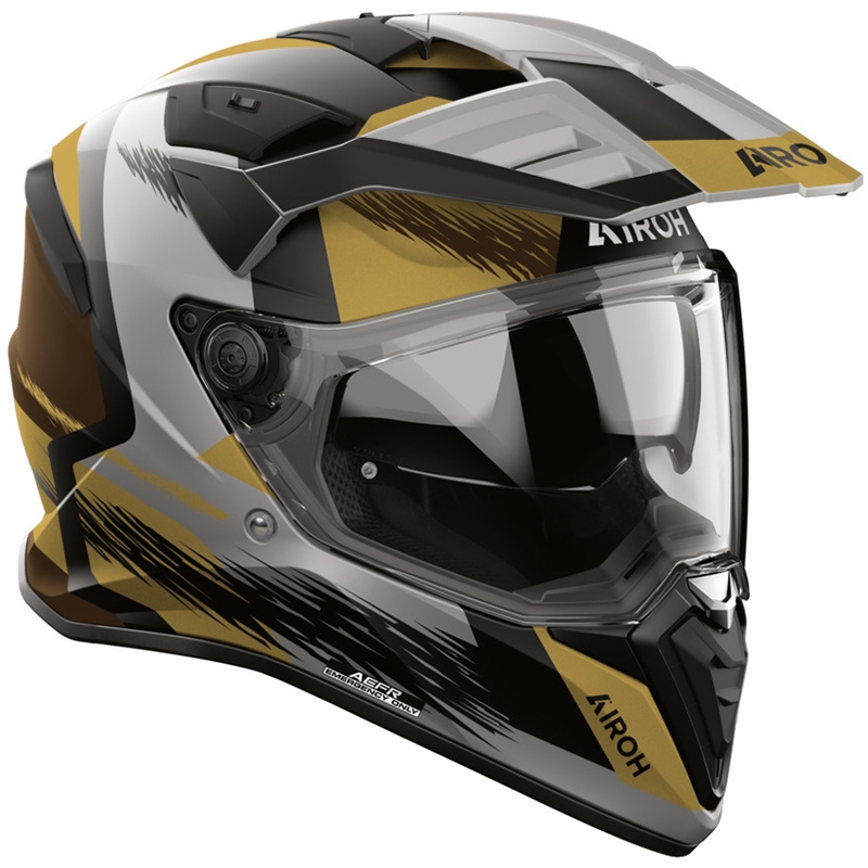 Enduro motociklo šalmas Airoh BADX-X Airspeed matinis smėlinis
