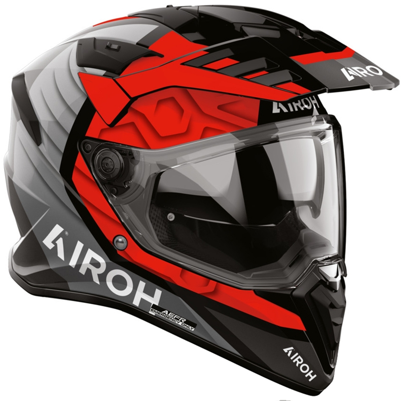 Enduro motociklo šalmas Airoh BADX-X Cube raudonas