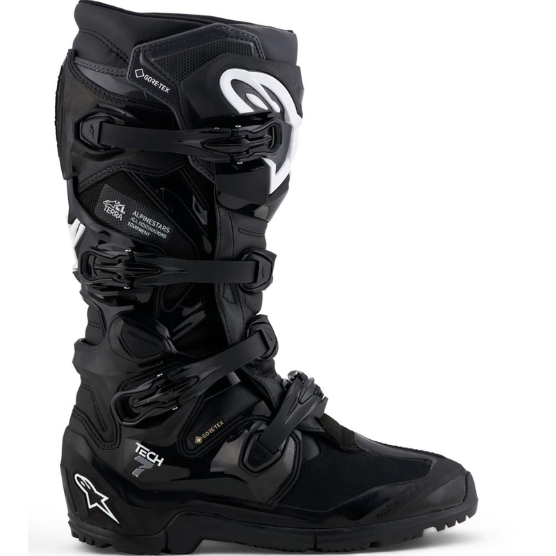 Alpinestars Tech 7 Enduro Gore-Tex® motociklo batai juodi-tamsiai pilki