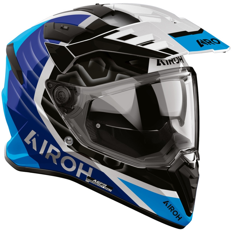 Enduro motociklo šalmas Airoh BADX-X Cube mėlynas