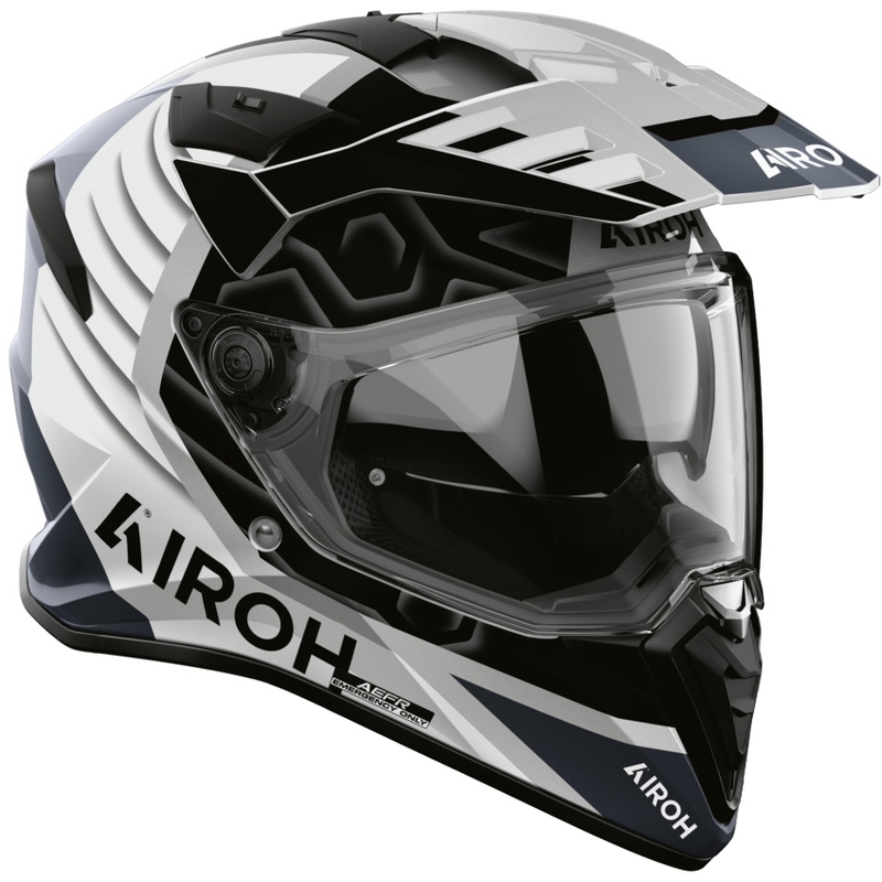 Enduro motociklo šalmas Airoh BADX-X Cube pilkas