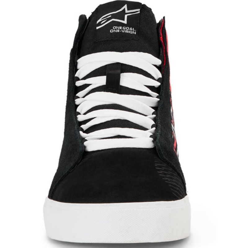 Alpinestars Ride-63 Canvas FQ20 motociklo batai juodi-balti-raudoni