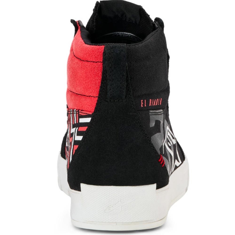 Alpinestars Ride-63 Canvas FQ20 motociklo batai juodi-balti-raudoni