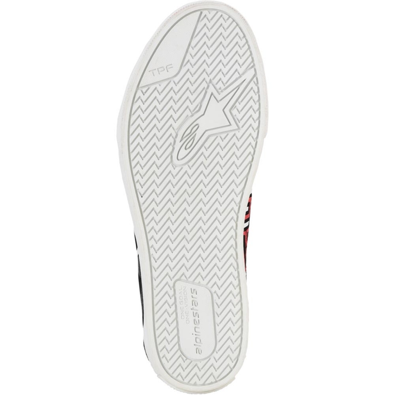 Alpinestars Ride-63 Canvas FQ20 motociklo batai juodi-balti-raudoni