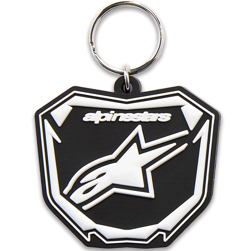 Alpinestars Plate raktų pakabukas juodai baltas