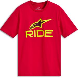 Alpinestars Ride 4.0 CSF marškinėliai raudoni-fluorescenciniai-geltonai-juodi