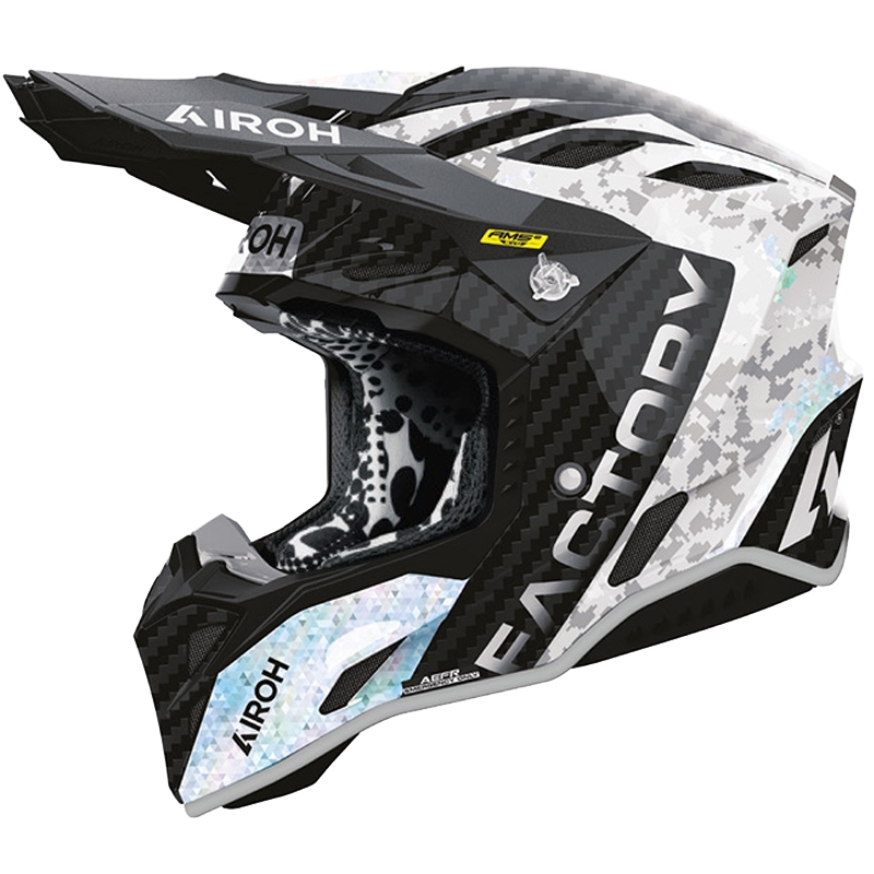 Krosinis šalmas Airoh Aviator Factory Bitmap Carbon, pilkas